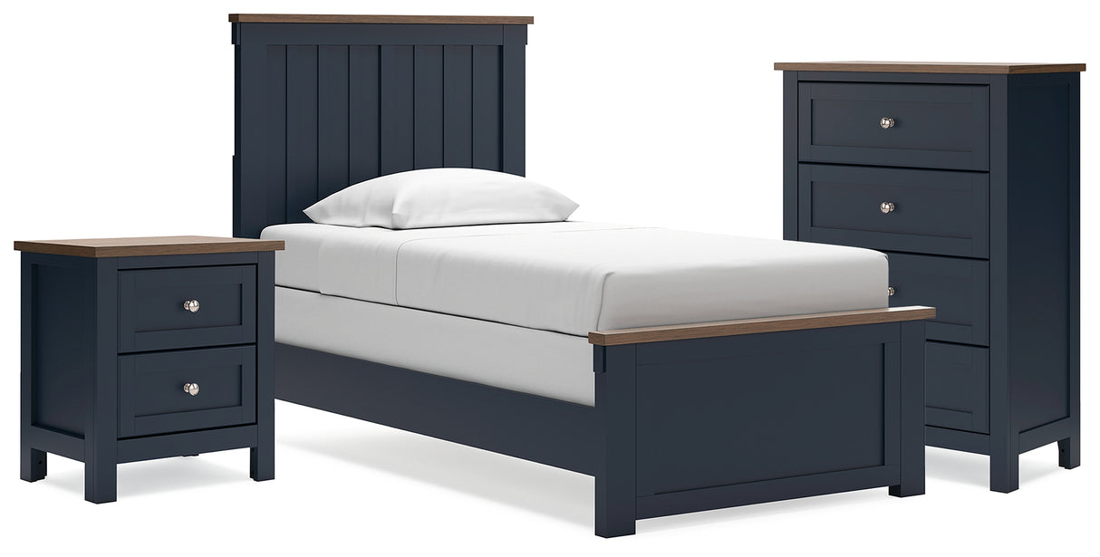 Furniture City Houma - Ashley Furniture - Landocken Twin Panel Bed, Chest and Nightstand - Twin Panel Bed, Chest and Nightstand - B414B19