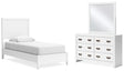 Furniture City Houma - Ashley Furniture - Binterglen Twin Panel Bed, Dresser and Mirror - Twin Panel Bed, Dresser and Mirror - B427B3