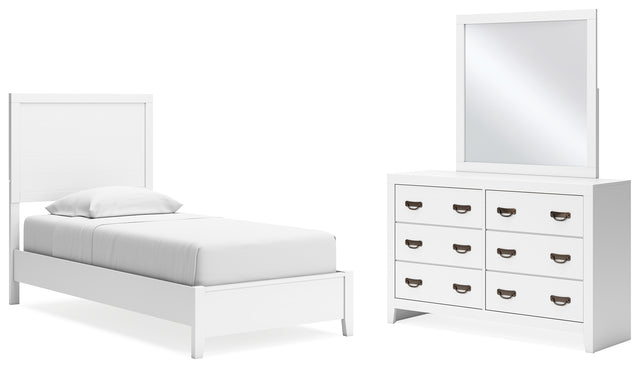 Furniture City Houma - Ashley Furniture - Binterglen Twin Panel Bed, Dresser and Mirror - Twin Panel Bed, Dresser and Mirror - B427B3