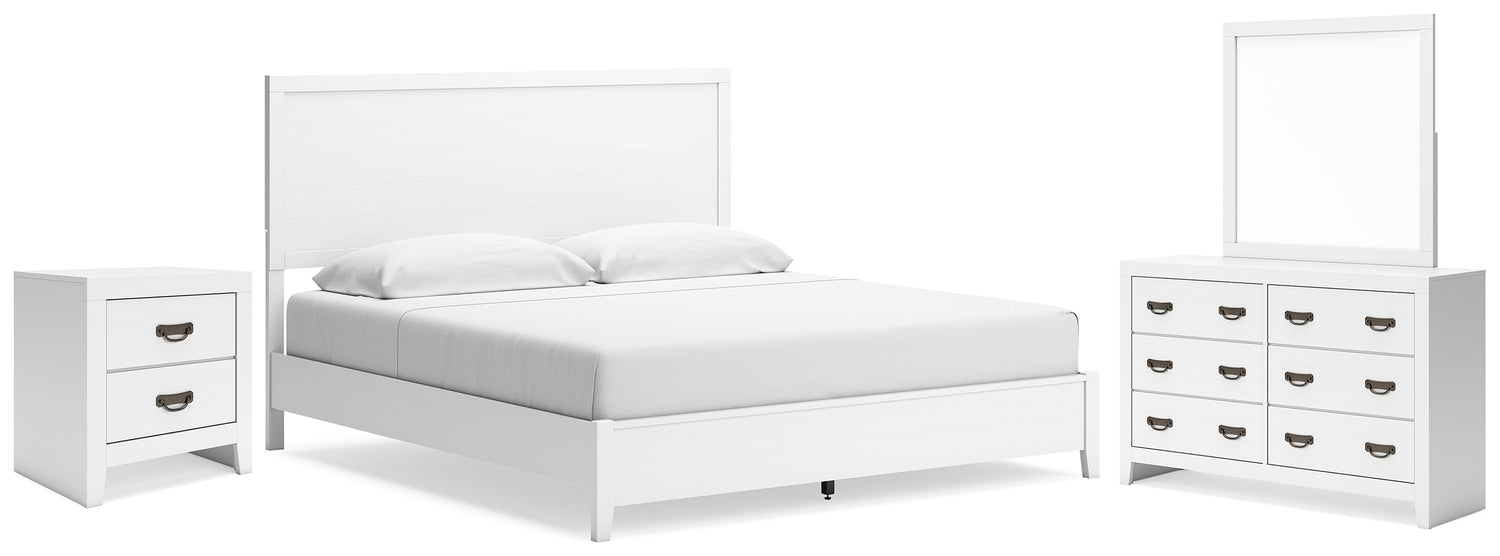Furniture City Houma - Ashley Furniture - Binterglen King Panel Bed, Dresser, Mirror and Nightstand - King Panel Bed, Dresser, Mirror and Nightstand - B427B16