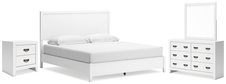 Binterglen King Panel Bed, Dresser, Mirror and Nightstand