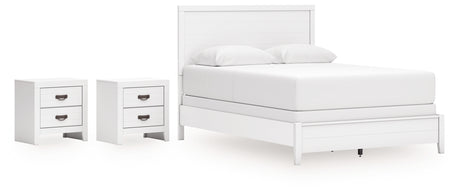 Furniture City Houma - Ashley Furniture - Binterglen Queen Panel Bed and 2 Nightstands - Queen Panel Bed and 2 Nightstands - B427B18
