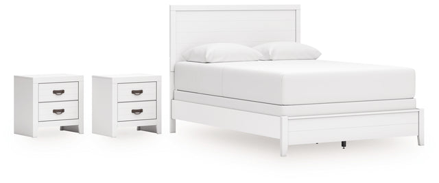 Furniture City Houma - Ashley Furniture - Binterglen Queen Panel Bed and 2 Nightstands - Queen Panel Bed and 2 Nightstands - B427B18