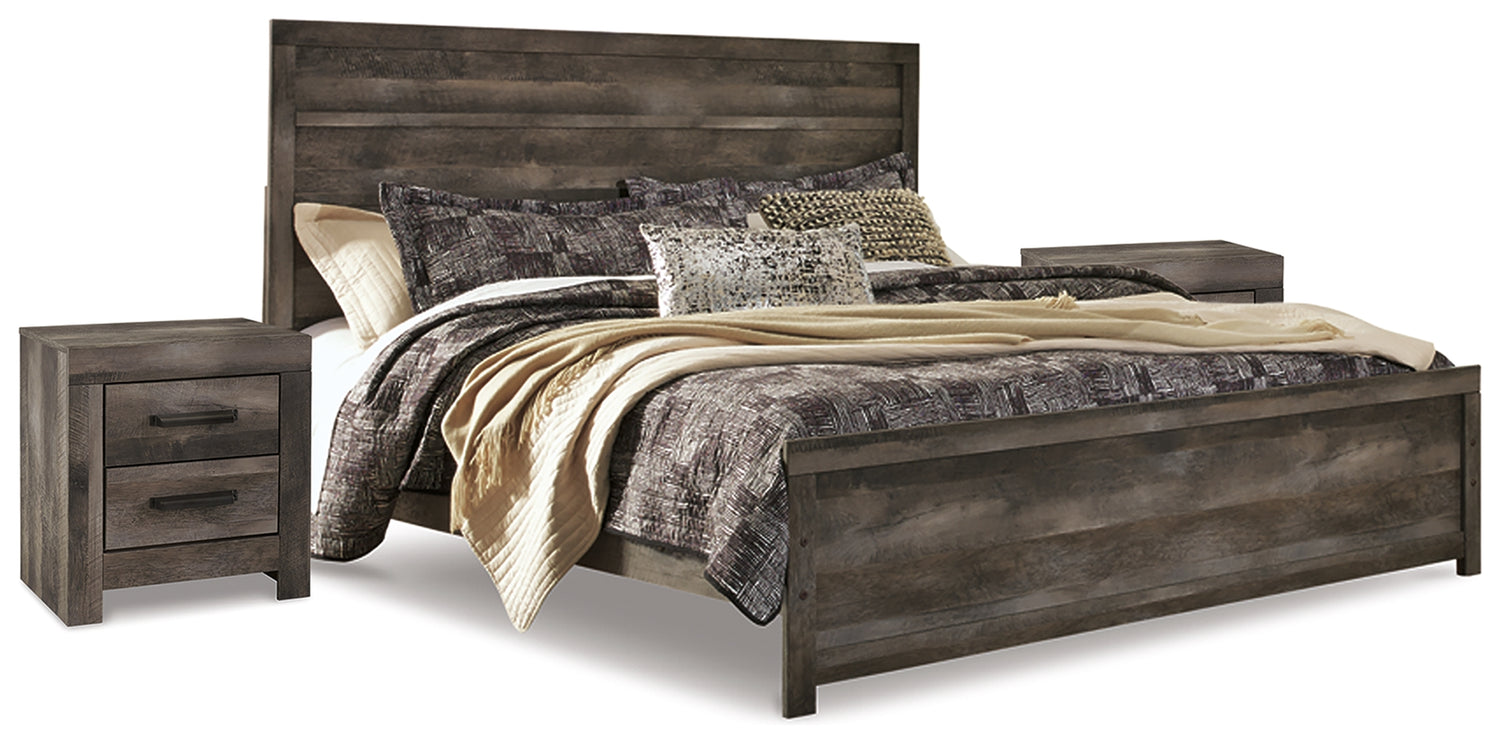 Furniture City Houma - Ashley Furniture - Wynnlow King Panel Bed and 2 Nightstands - King Panel Bed and 2 Nightstands - B440B45