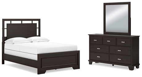 Furniture City Houma - Ashley Furniture - Covetown Full Panel Bed, Dresser and Mirror - Full Panel Bed, Dresser and Mirror - B441B5