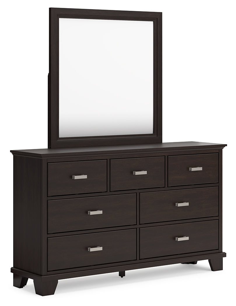 Covetown Queen Panel Bed, Dresser, Mirror, Chest and Nightstand