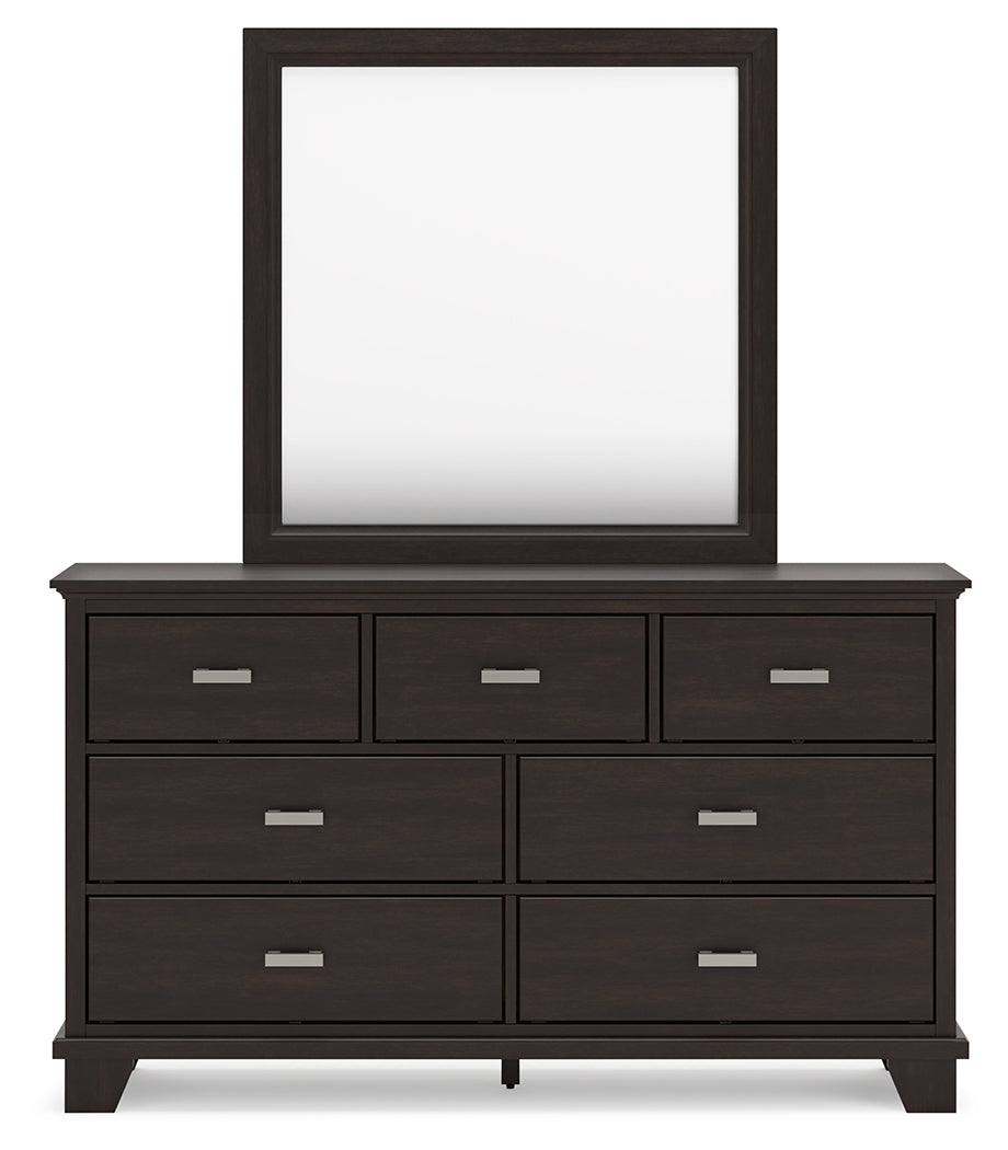 Covetown Queen Panel Bed, Dresser, Mirror, Chest and Nightstand