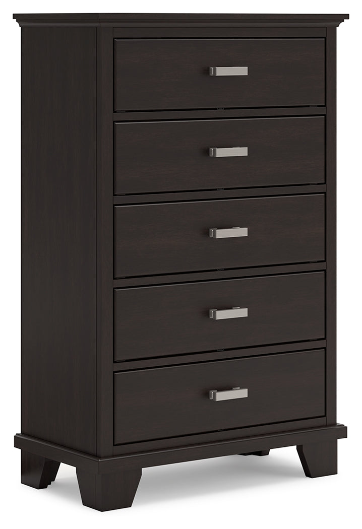 Covetown Full Panel Bed, Chest and Nightstand