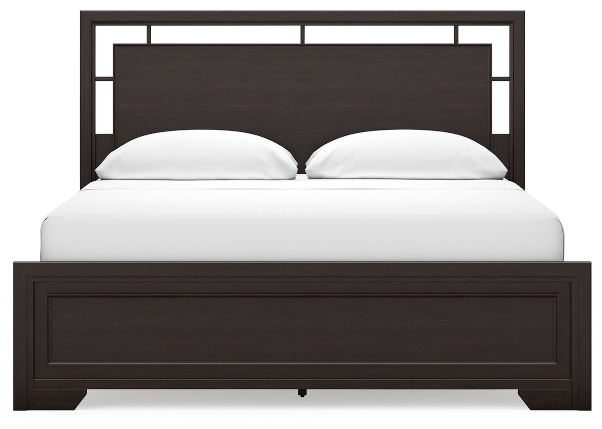 Covetown California King Panel Bed, Dresser and Mirror