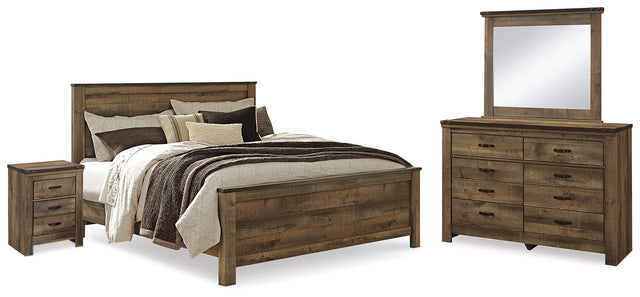 Furniture City Houma - Ashley Furniture - Trinell King Panel Bed, Dresser, Mirror and Nightstand - King Panel Bed, Dresser, Mirror and Nightstand - B446B94