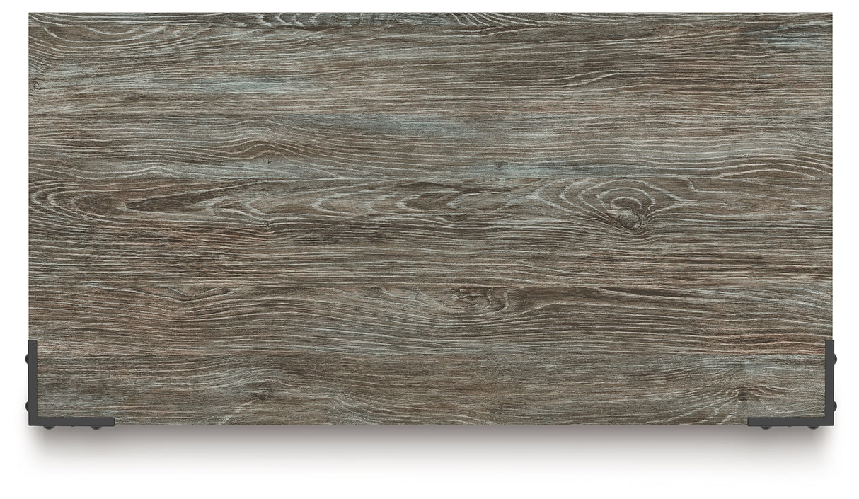 Frandern Full Bookcase Panel Bed with Storage, Dresser, Mirror and Chest