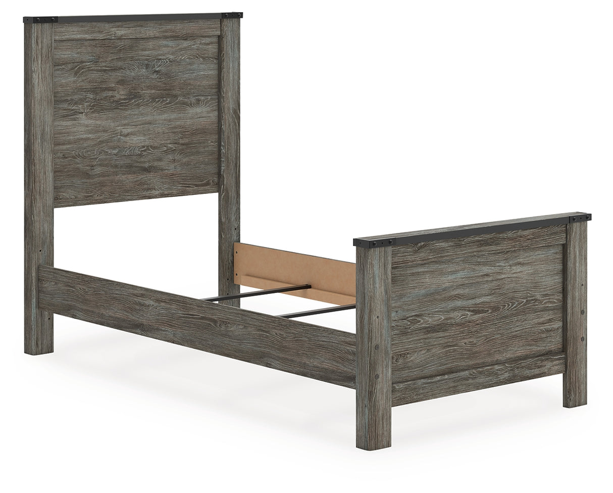 Frandern Twin Panel Bed, Dresser and Mirror