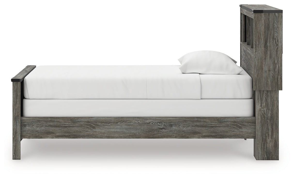 Frandern Twin Bookcase Bed, Dresser and Mirror