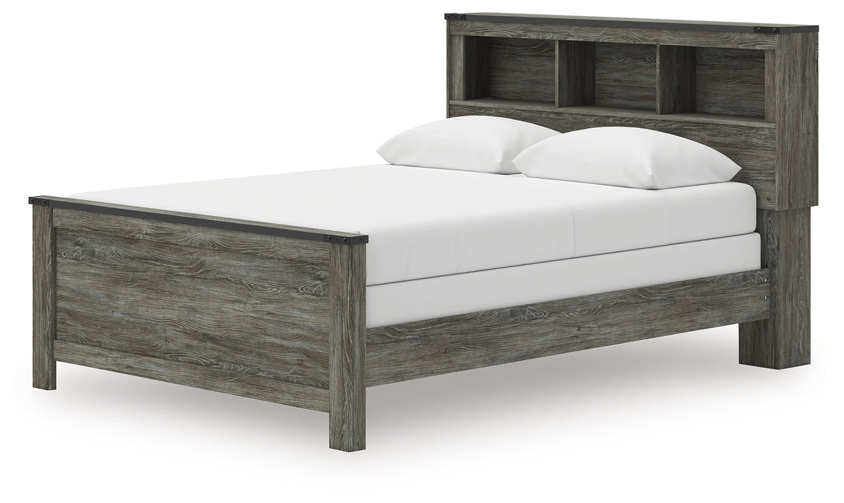 Frandern Queen Bookcase Bed, Dresser and Mirror