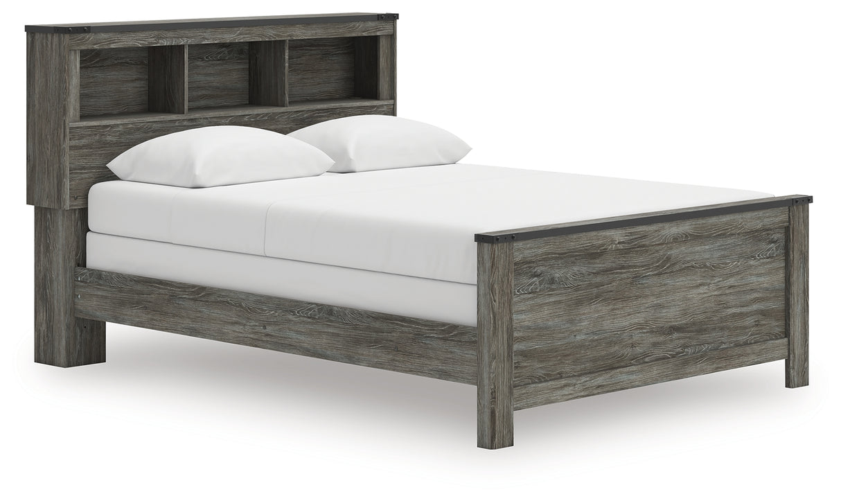 Frandern Queen Bookcase Bed, Dresser and Mirror