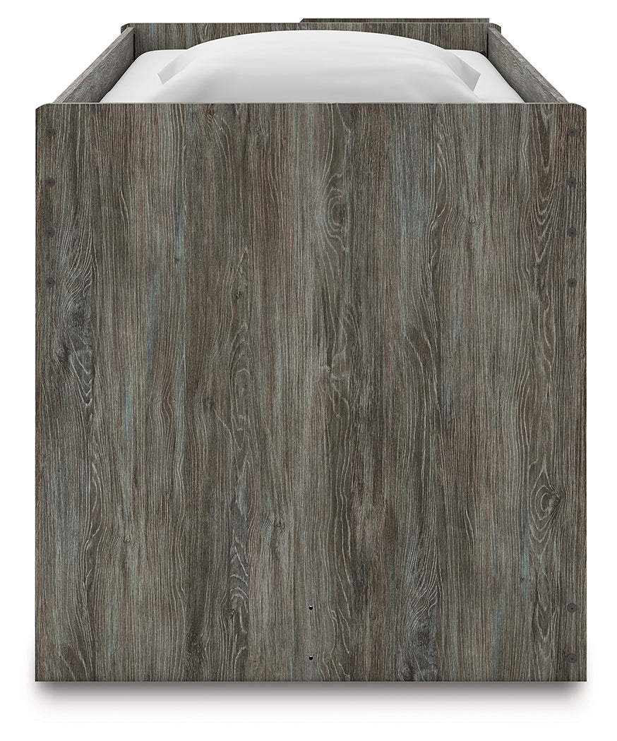 Frandern Twin Loft Bed with Bookcase Storage