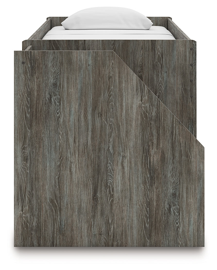 Frandern Twin Loft Bed with Bookcase Storage