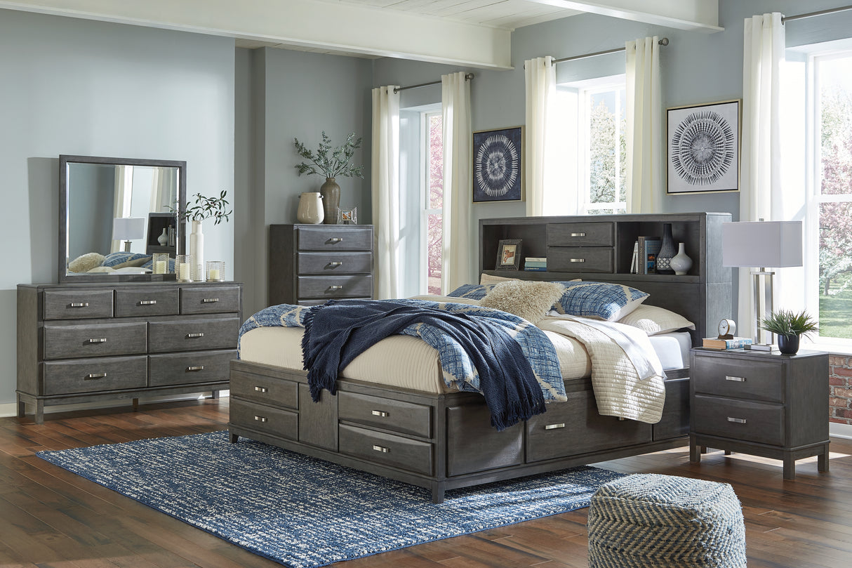 Caitbrook California King Storage Bed, Dresser and 2 Nightstands