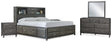 Furniture City Houma - Ashley Furniture - Caitbrook King Storage Bed, Dresser, Mirror and 2 Nightstands - King Storage Bed, Dresser, Mirror and 2 Nightstands - B476B21