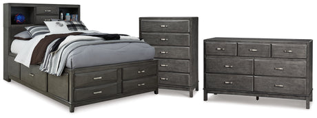 Furniture City Houma - Ashley Furniture - Caitbrook Full Storage Bed, Dresser and Chest - Full Storage Bed, Dresser and Chest - B476B34
