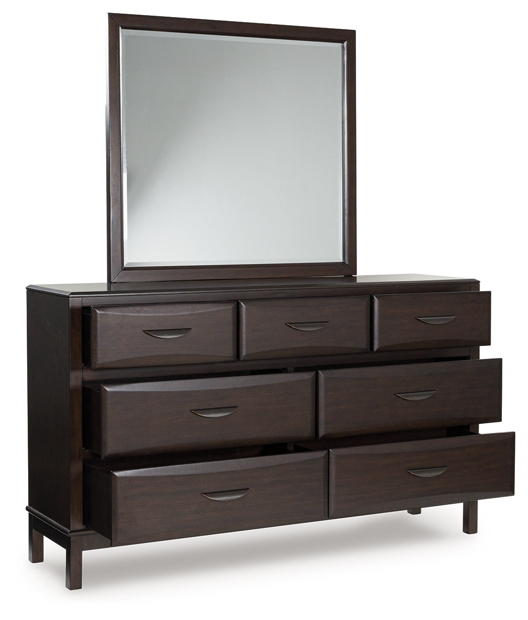 Vanmore Queen Storage Bed, Dresser and Mirror