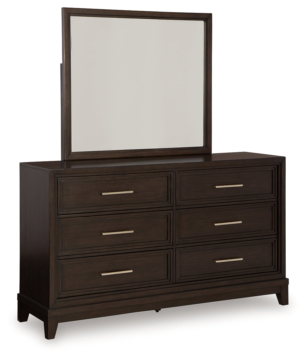 Neymorton King Panel Bed, Dresser, Mirror and Nightstand