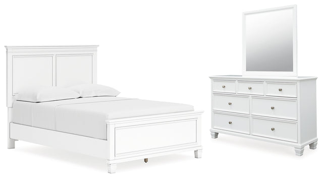 Furniture City Houma - Ashley Furniture - Fortman Full Panel Bed, Dresser and Mirror - Full Panel Bed, Dresser and Mirror - B680B9
