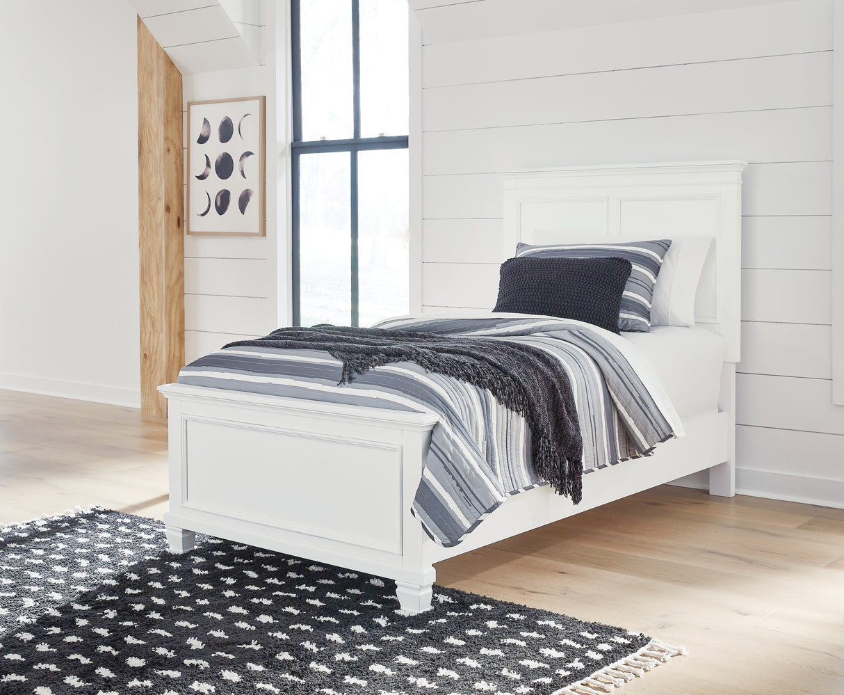 Fortman Twin Panel Bed, Dresser and Mirror