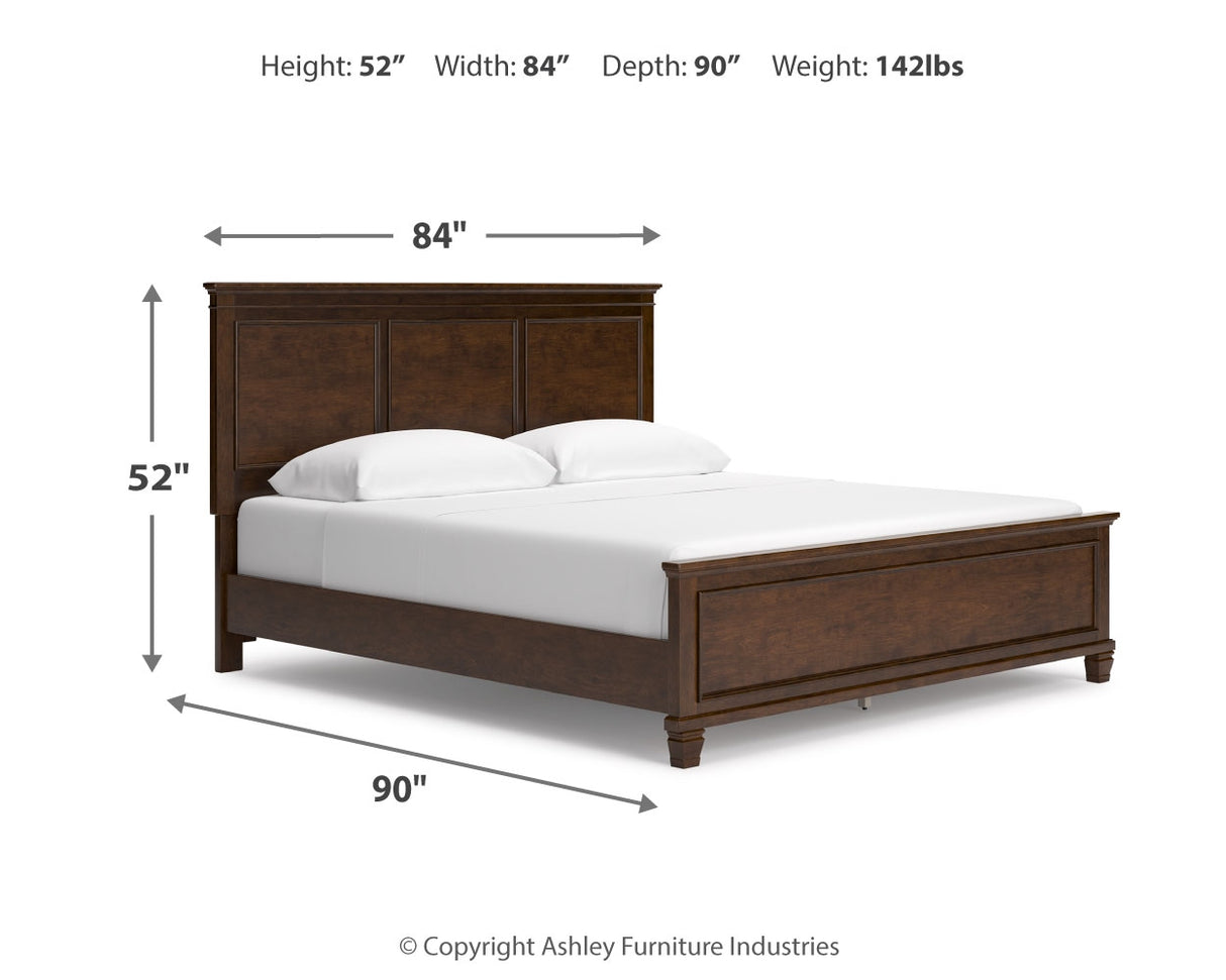 Danabrin California King Panel Bed, Dresser and Mirror