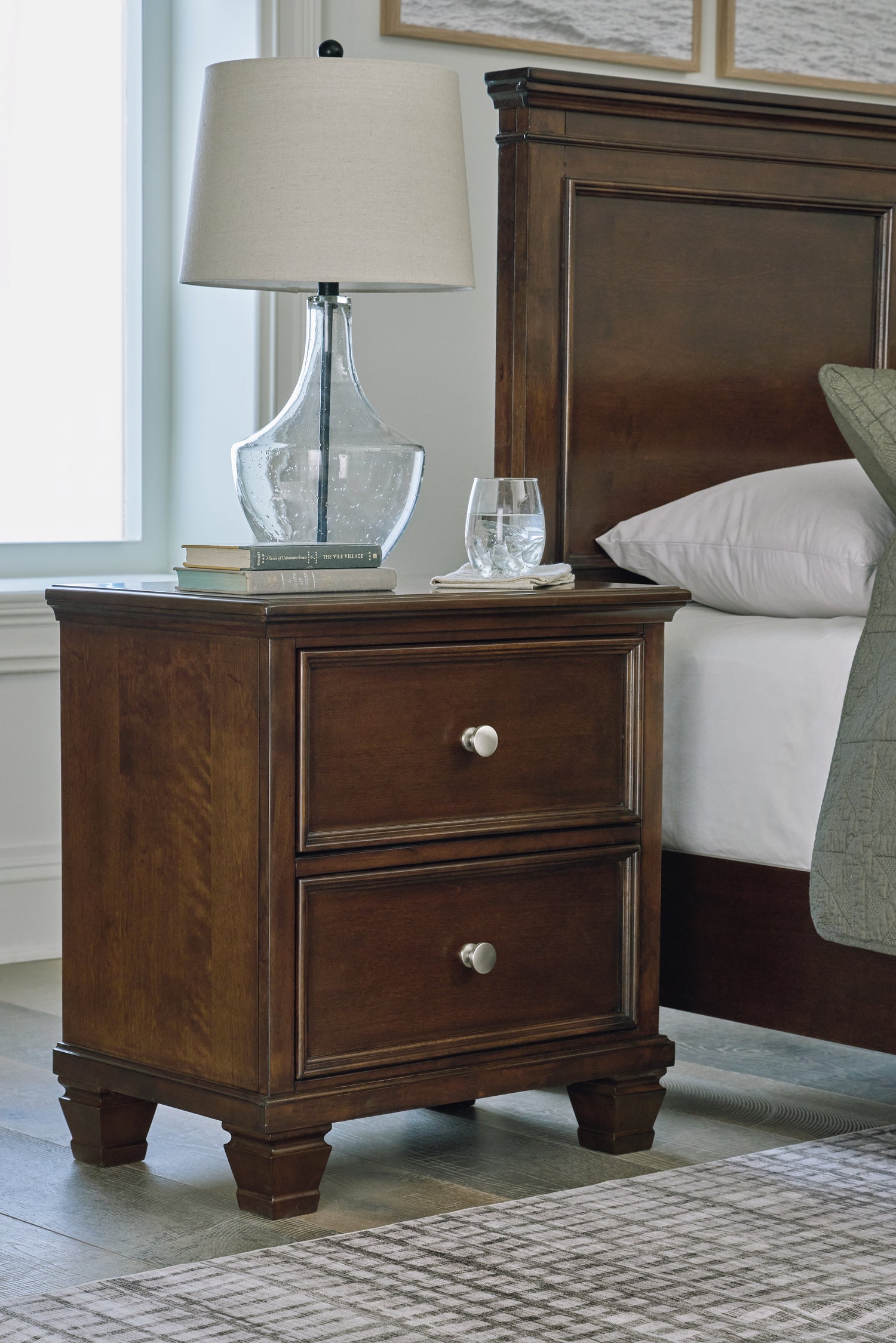 Furniture City Houma - Ashley Furniture - Danabrin Nightstand - Two Drawer Night Stand - B685-92
