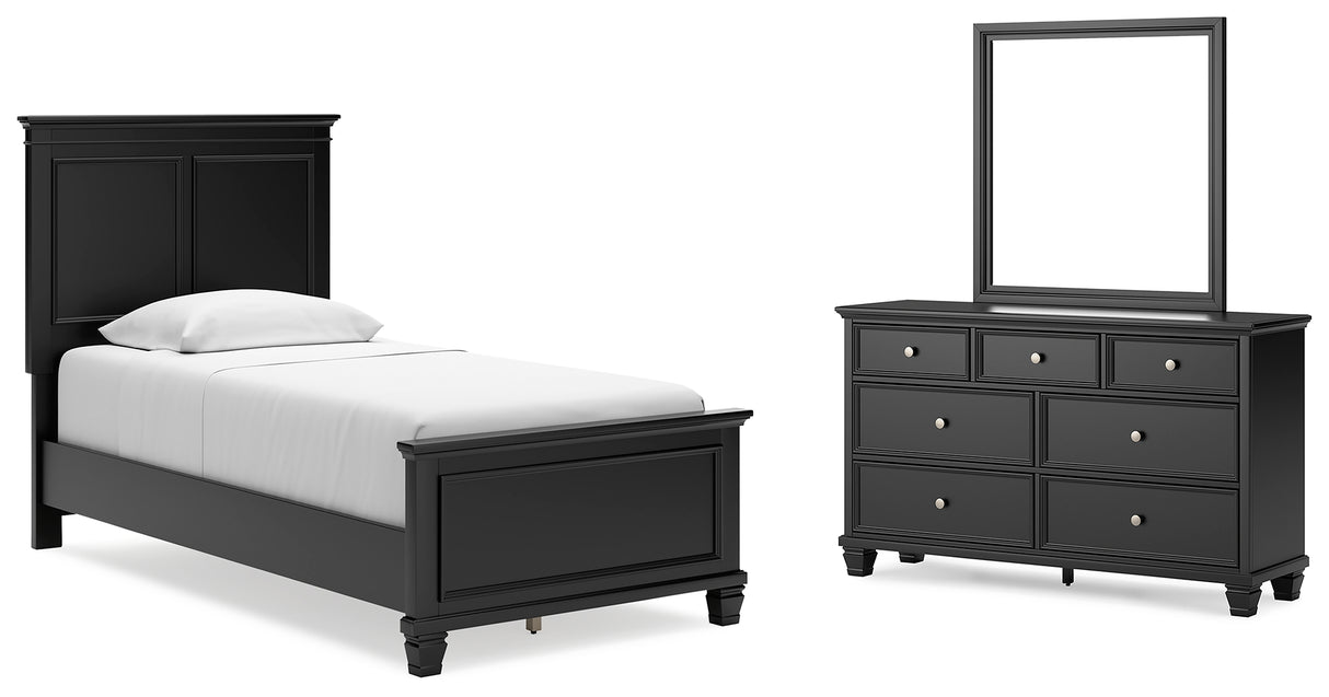 Furniture City Houma - Ashley Furniture - Lanolee Twin Panel Bed, Dresser and Mirror - Twin Panel Bed, Dresser and Mirror - B687B3