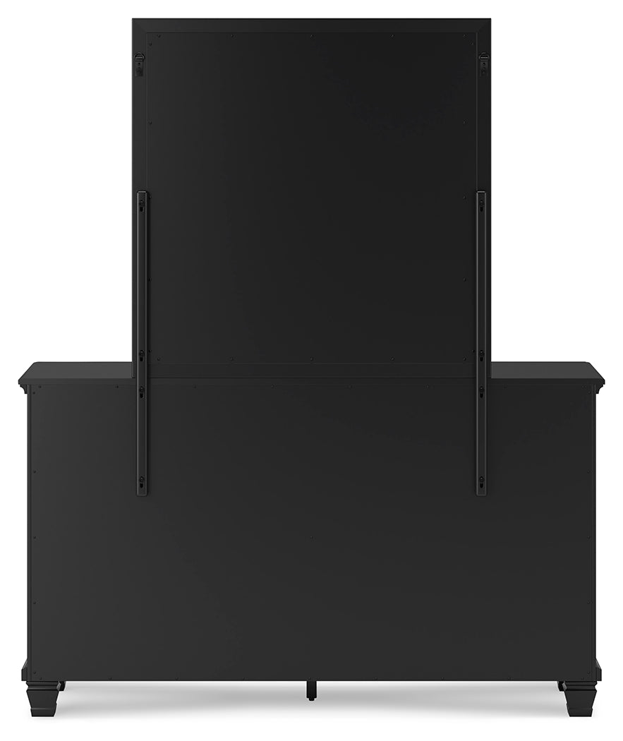 Lanolee King Panel Bed, Dresser, Mirror, Chest and 2 Nightstands