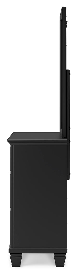 Lanolee King Panel Bed, Dresser, Mirror and Nightstand