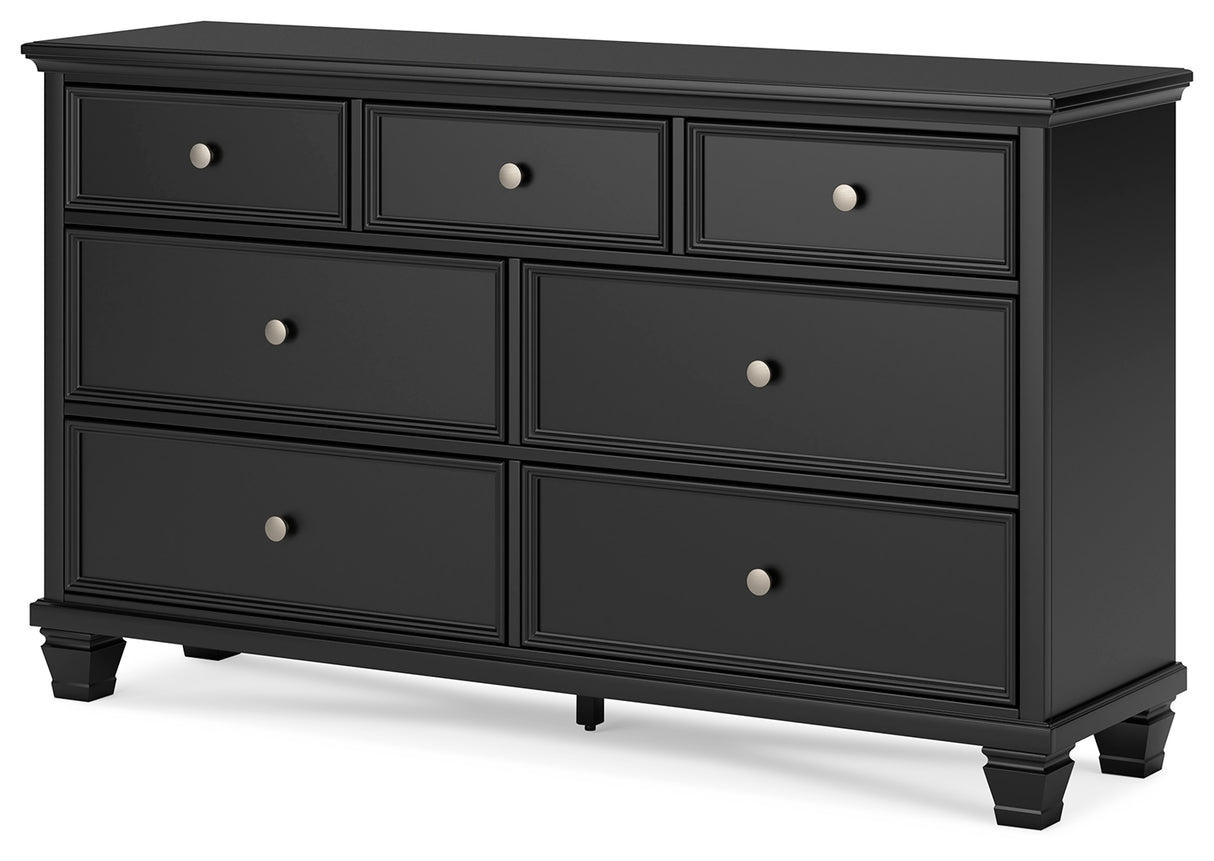 Lanolee California King Panel Bed, Dresser, Chest and 2 Nightstands