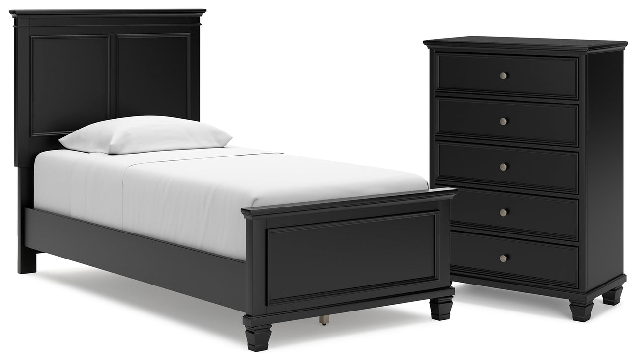 Furniture City Houma - Ashley Furniture - Lanolee Twin Panel Bed and Chest - Twin Panel Bed and Chest - B687B30