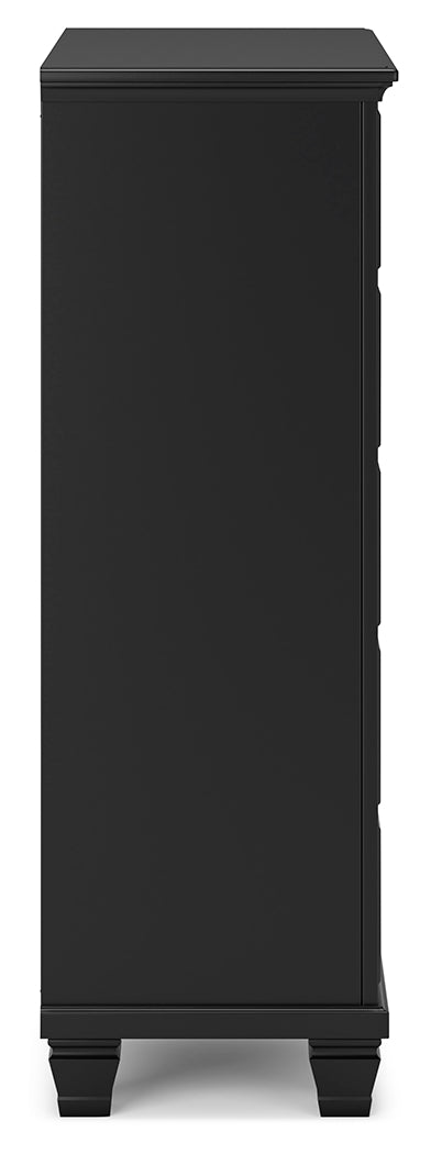 Lanolee California King Panel Bed, Dresser, Chest and 2 Nightstands