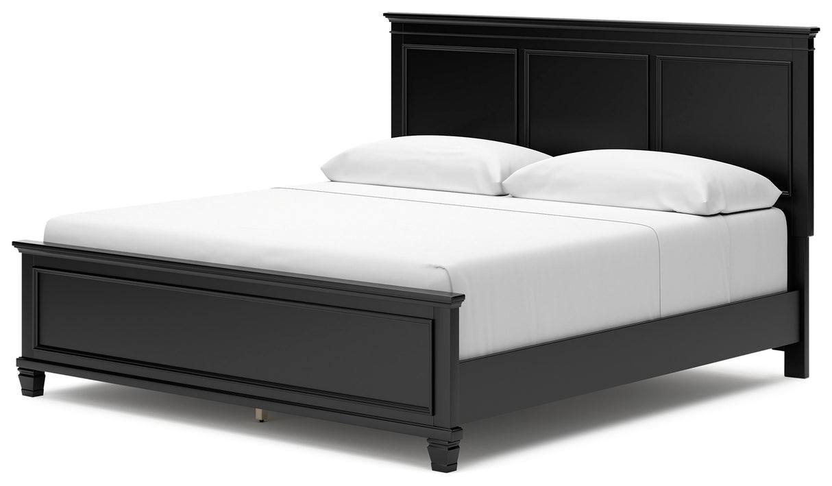 Lanolee King Panel Bed, Dresser, Mirror and Nightstand