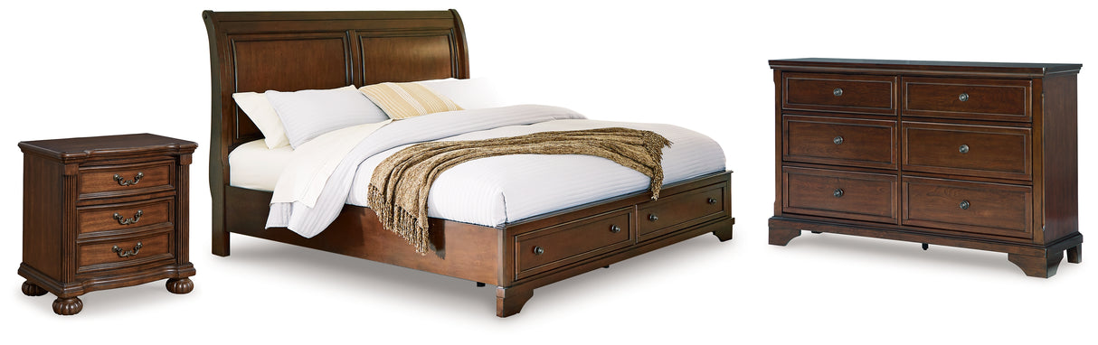 Trellington Queen Storage Bed, Dresser and Nightstand