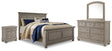 Furniture City Houma - Ashley Furniture - Lettner King Panel Bed with Dresser, Mirror and Nightstand - King Panel Bed with Dresser, Mirror and Nightstand - B733B40