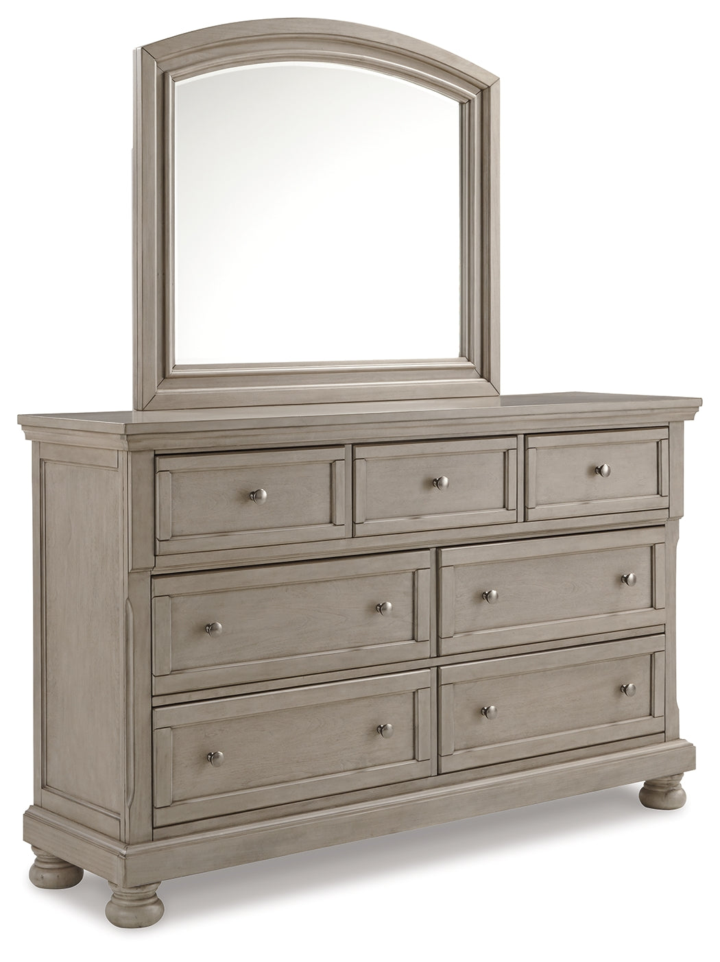 Lettner King Panel Bed with Dresser, Mirror and Nightstand