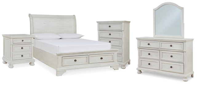Furniture City Houma - Ashley Furniture - Robbinsdale Full Storage Sleigh Bed, Dresser, Mirror, Chest and Nightstand - Full Storage Sleigh Bed, Dresser, Mirror, Chest and Nightstand - B742B42
