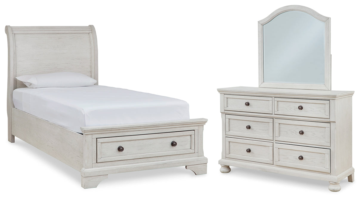 Furniture City Houma - Ashley Furniture - Robbinsdale Twin Sleigh Storage Bed, Dresser and Mirror - Twin Sleigh Storage Bed, Dresser and Mirror - B742B14