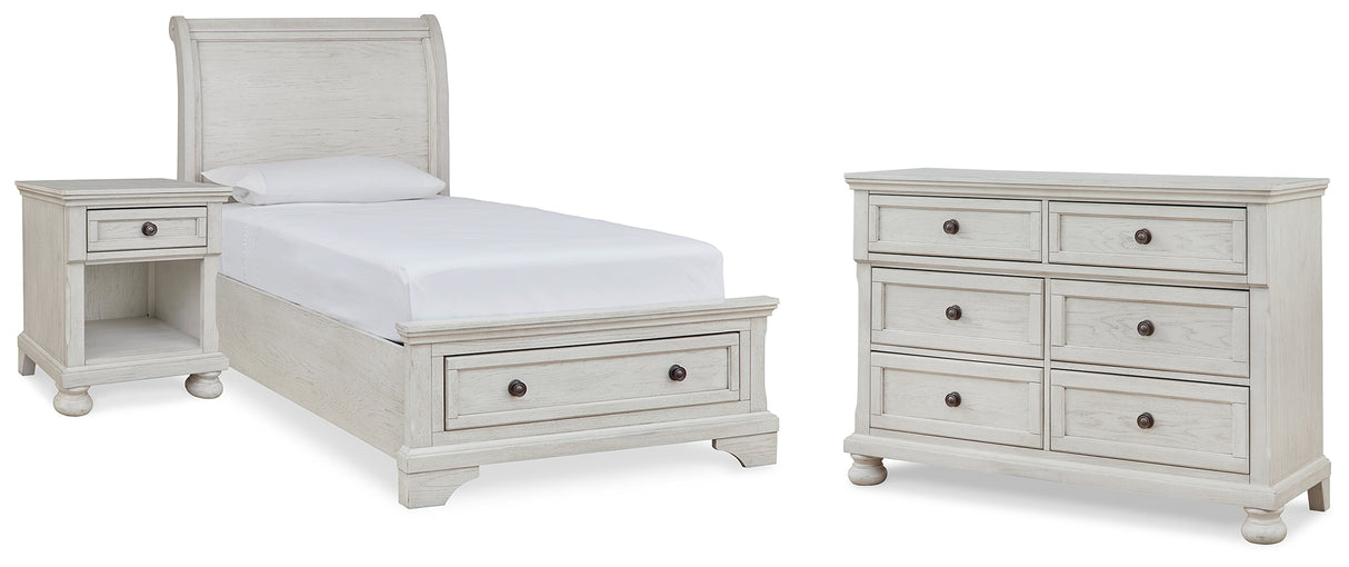 Furniture City Houma - Ashley Furniture - Robbinsdale Twin Sleigh Storage Bed, Dresser and Nightstand - Twin Sleigh Storage Bed, Dresser and Nightstand - B742B47