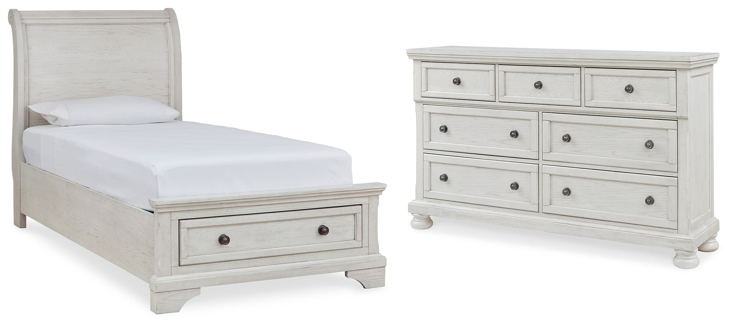 Furniture City Houma - Ashley Furniture - Robbinsdale Twin Sleigh Storage Bed and Dresser - Twin Sleigh Storage Bed and Dresser - B742B26