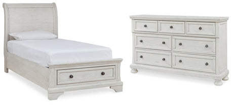 Furniture City Houma - Ashley Furniture - Robbinsdale Twin Sleigh Storage Bed and Dresser - Twin Sleigh Storage Bed and Dresser - B742B26