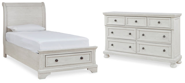 Furniture City Houma - Ashley Furniture - Robbinsdale Twin Sleigh Storage Bed and Dresser - Twin Sleigh Storage Bed and Dresser - B742B26