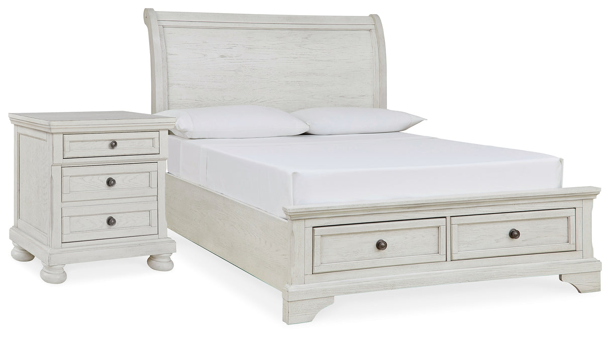 Furniture City Houma - Ashley Furniture - Robbinsdale Full Storage Bed and Nightstand - Full Storage Bed and Nightstand - B742B33