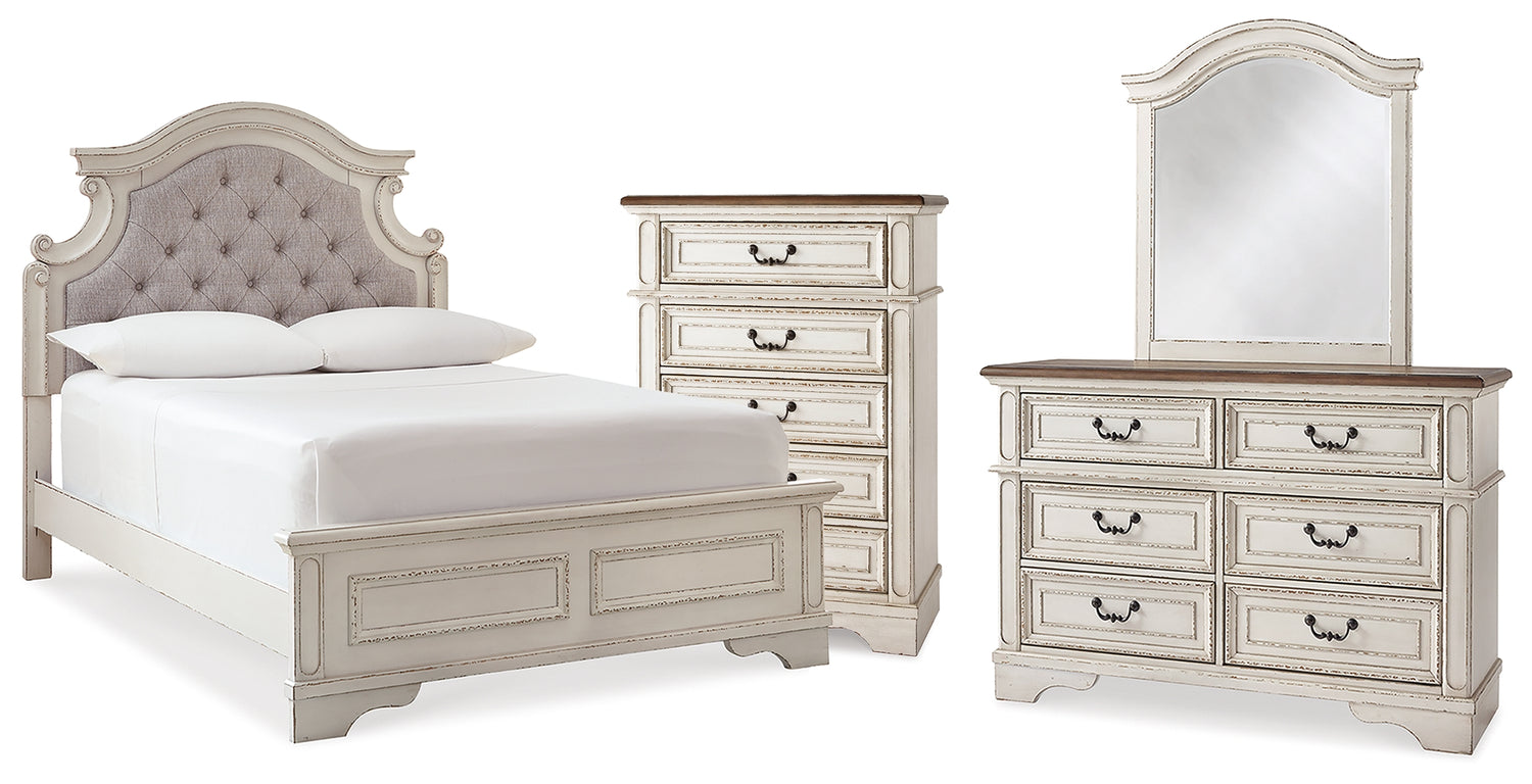 Furniture City Houma - Ashley Furniture - Realyn Full Panel Bed, Dresser, Mirror and Chest - Full Panel Bed, Dresser, Mirror and Chest - B743B80