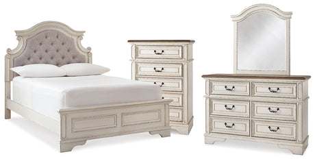 Furniture City Houma - Ashley Furniture - Realyn Full Panel Bed, Dresser, Mirror and Chest - Full Panel Bed, Dresser, Mirror and Chest - B743B80