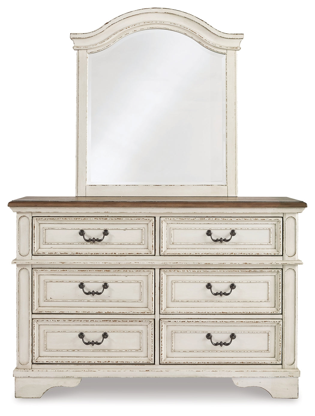 Realyn Full Panel Bed, Dresser, Mirror, Chest and Nightstand